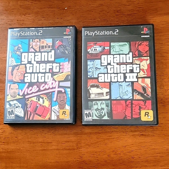Sony Playstation 2 Grand Theft Auto Vice City and Grand Theft Auto III Games